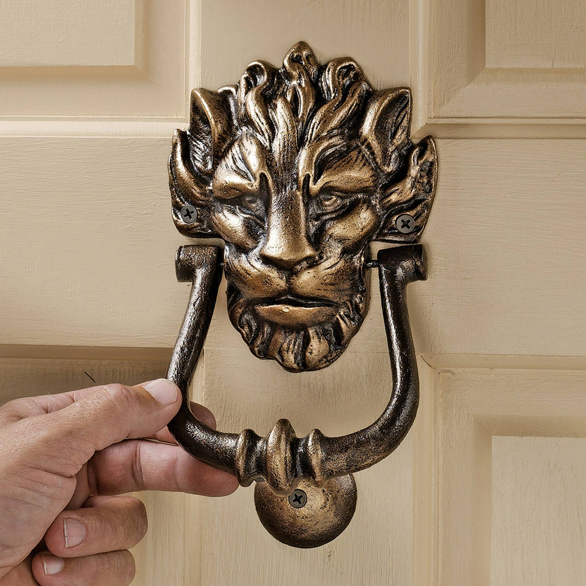 Design Toscano 8.5" 10 Downing Street Lion Authentic Foundry Iron Door Knocker